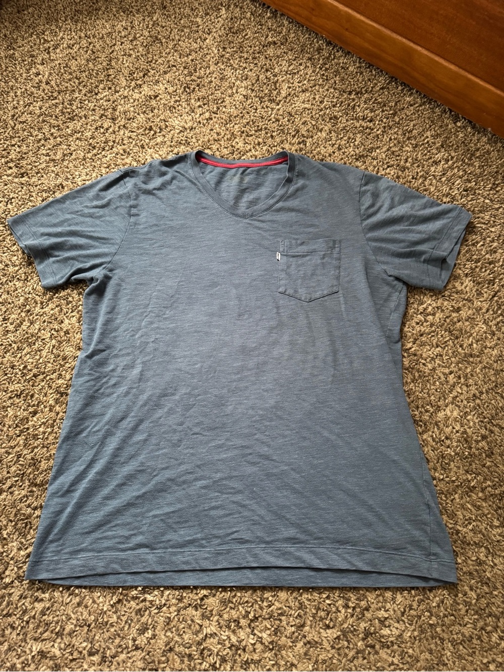 Levi's Men's Heather Blue V-Neck Pocket Tee